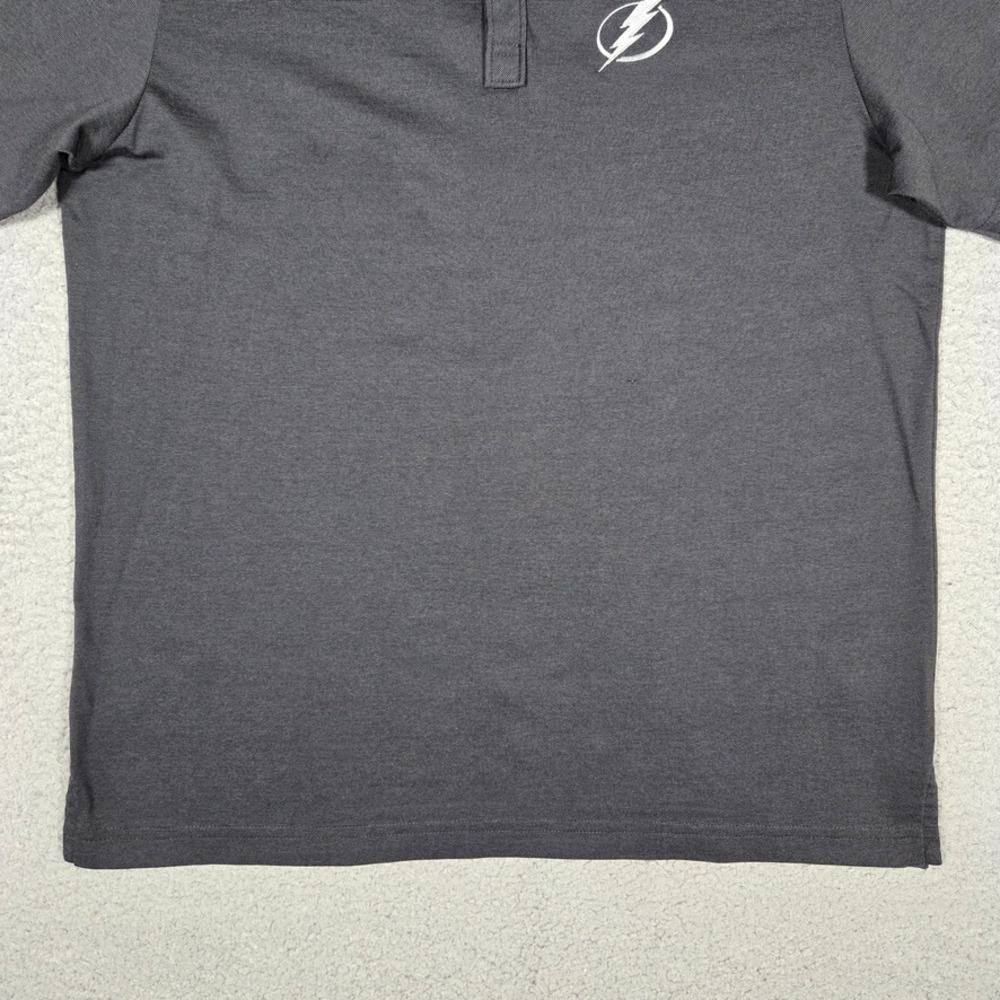 Travis Mathew Shirt Mens Large Black The Flash Knit Golf Polo Casual Preppy Logo - Picture 3 of 13